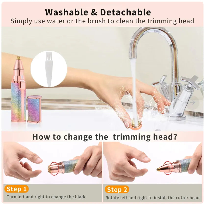 Electric Rechargeable Hair Remover Trimmer For Women